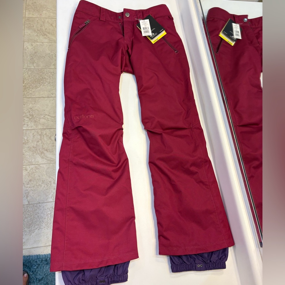 NWTBurton Women's Society Waterproof Insulated Snow Sig Ski Pants XS Pink Garnet